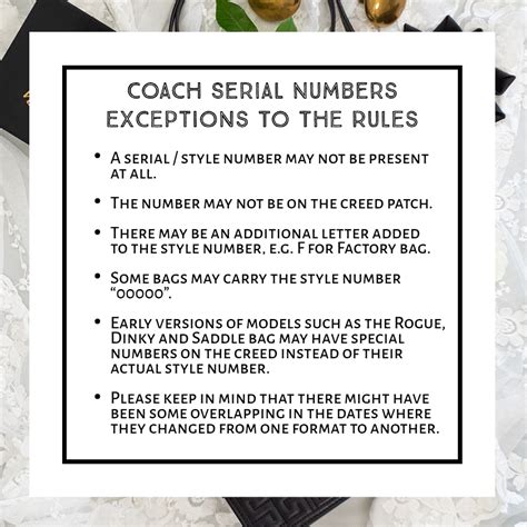 coach serial numbers explained